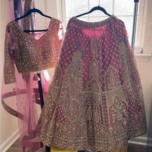 Embroidered Pink Skirt